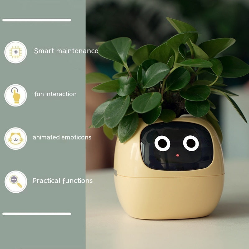 Smart AI Planter with Expressions and Sensors