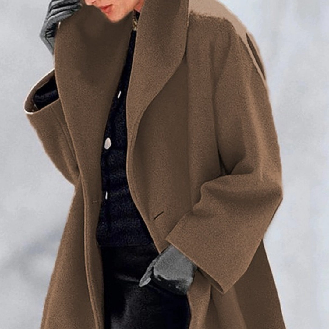 Women's Trendy Clothes Multi-color Round Neck Loose Sweater Woolen Coat Solid Casual Coat For Autumn And Winter My Store