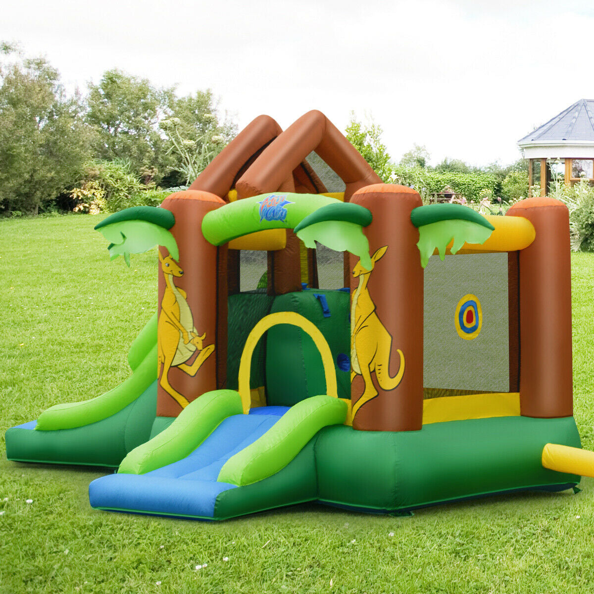 Kids Inflatable Jungle Bounce House Castle including Bag without Blower