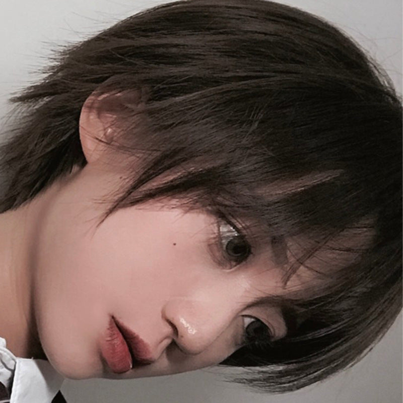 Wigs for Men and Women Short Hair Bangs