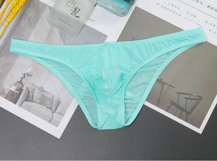 New Transparent Men's Ice Silk T-shaped Briefs