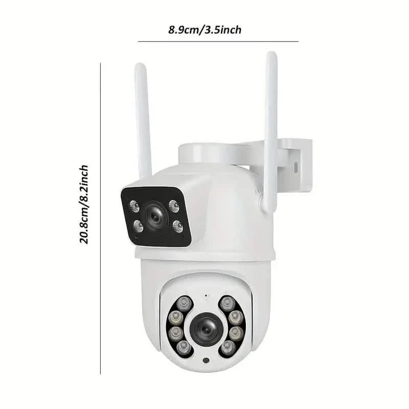 8MP Dual Lens WiFi PTZ Security Camera – Night Vision & Two-Way Audio