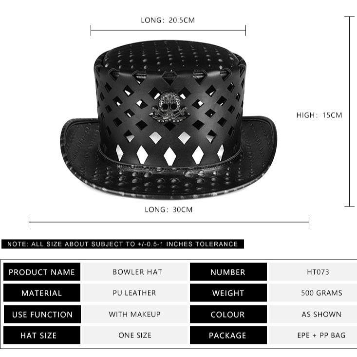 Halloween PU Leather Plague Doctor COSPLAY Hat