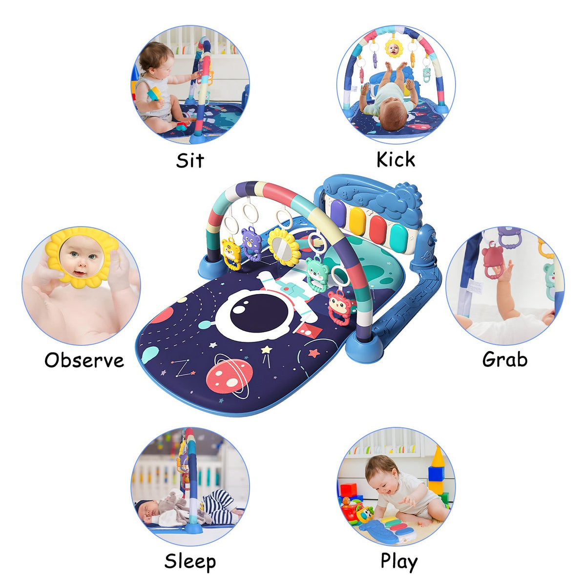 GBruno 2 In 1 Baby Gym Play Mat