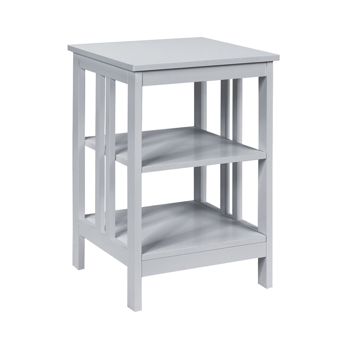 2 Pieces 3-Tier Nightstand with Reinforced Bars and Stable Structure