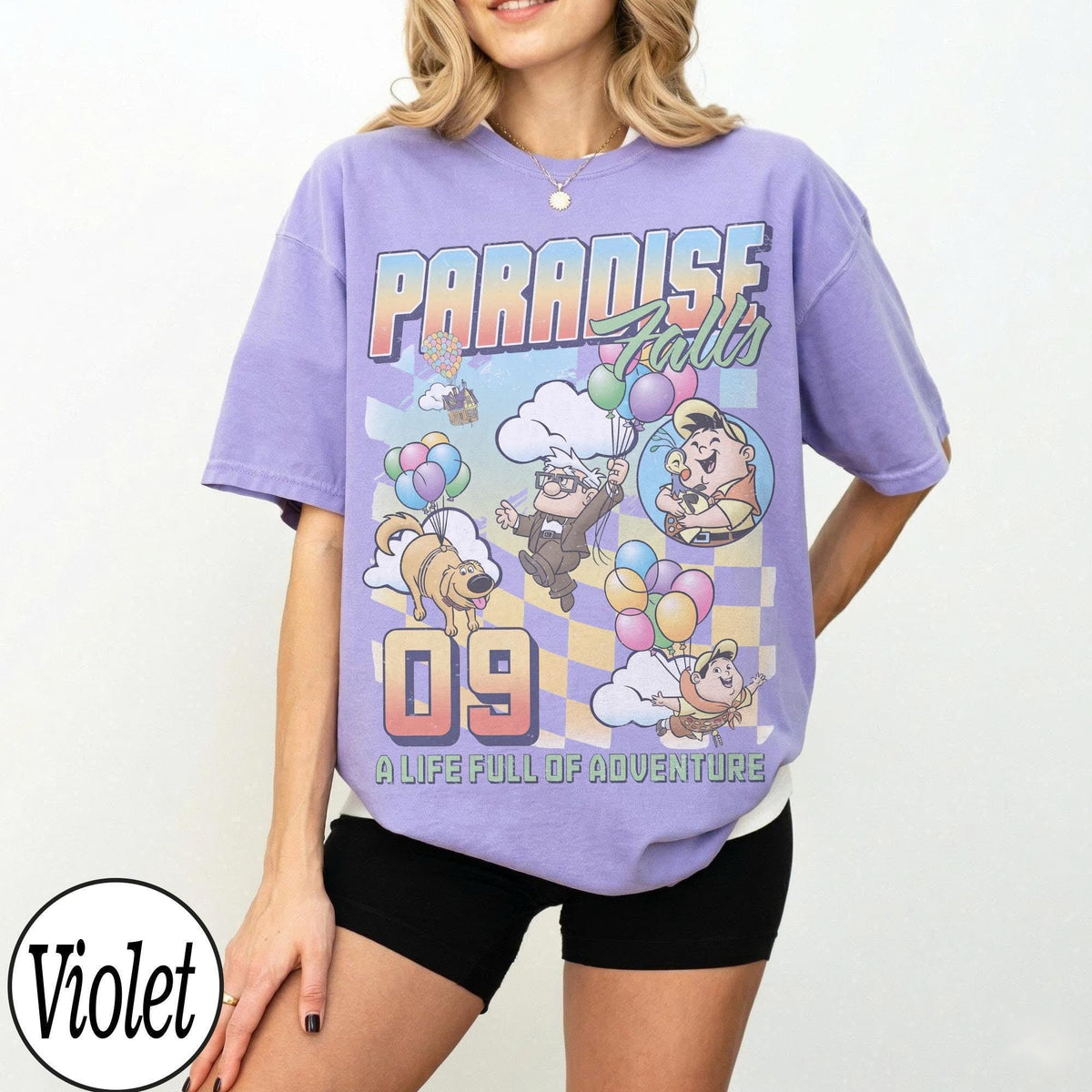 Retro Paradise Falls Up Movie — Bella+Canvas Tee