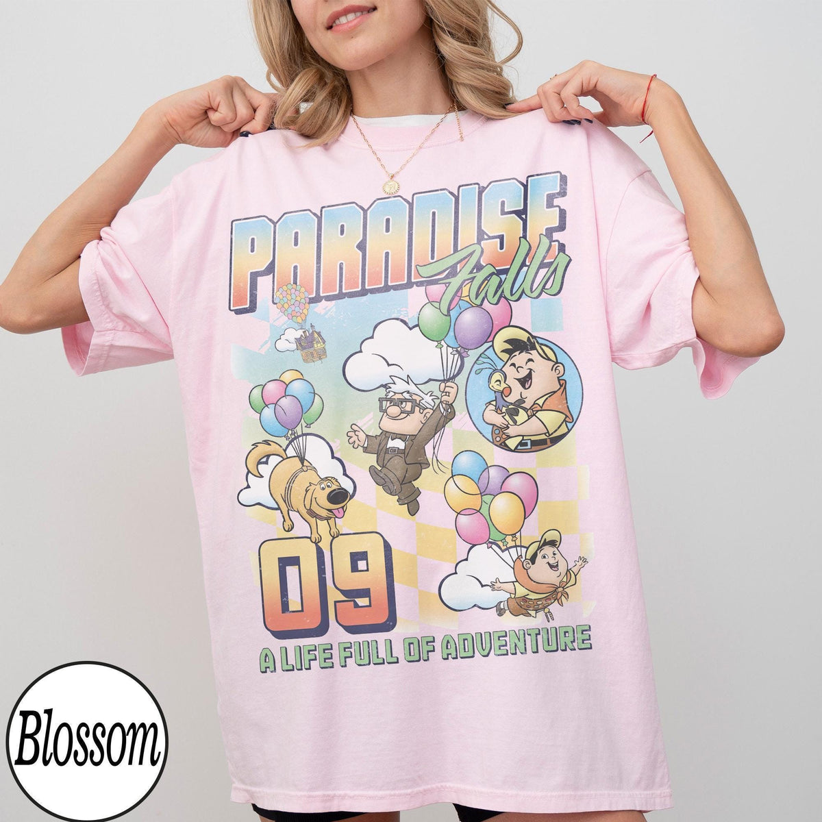 Retro Paradise Falls Up Movie — Bella+Canvas Tee