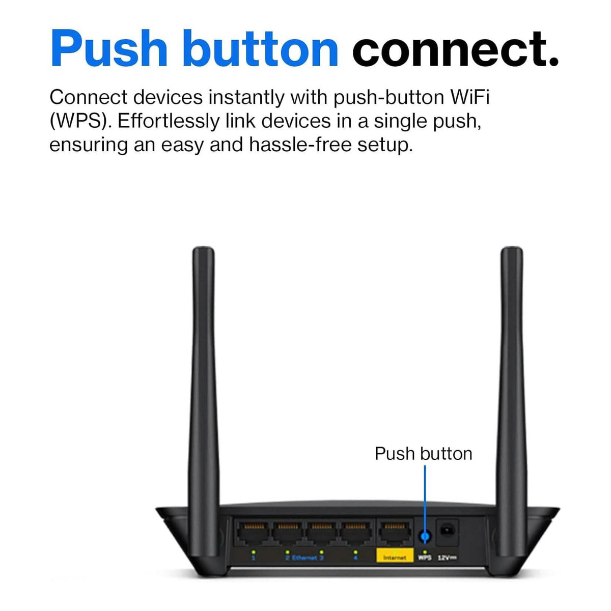 Linksys WiFi 5 Router Dual-Band 1,500 Sq. Ft Coverage (Refurbished)