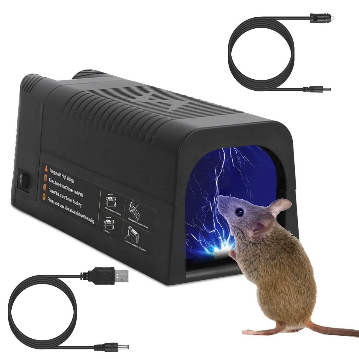 Pest Control Rechargeable Shock Mice Killer with 1800V High Voltage