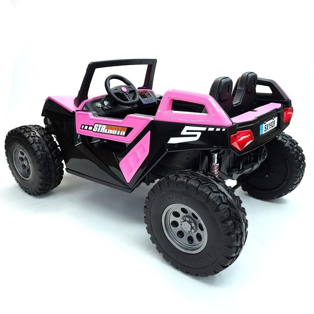 Pink 24V Children's Ride on Car 4×4 UTV Buggy with 2 Seats, Remote Control, and Bluetooth Connectivity