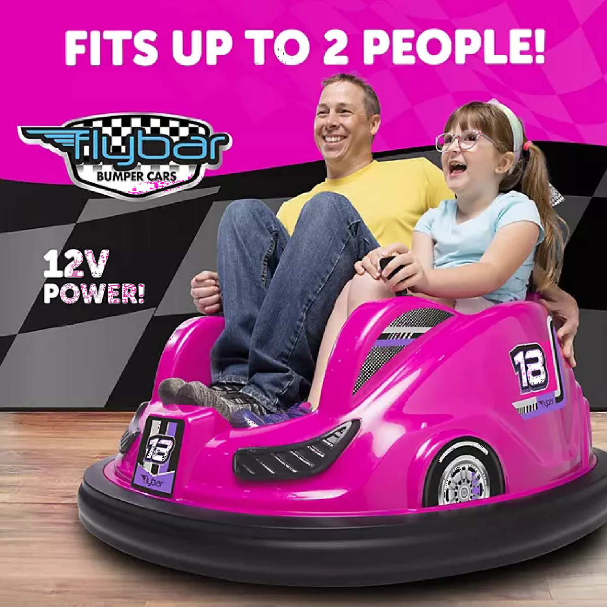 Flybar 12-Volt Battery Operated Electric Bumper Car (Various Shades)