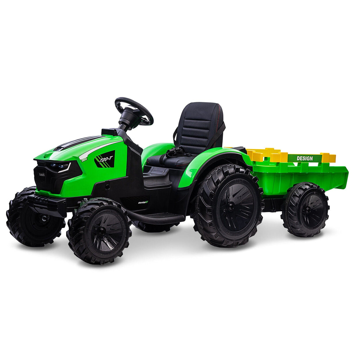 Electric Kids Ride on Tractor with Remote Control and LED Lights