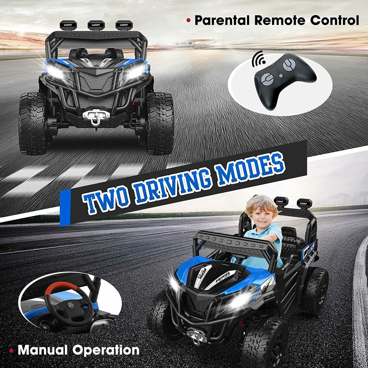 12V 35W Engine Children Boys Ride On UTV Vehicle, Wireless Control, Spring Suspension
