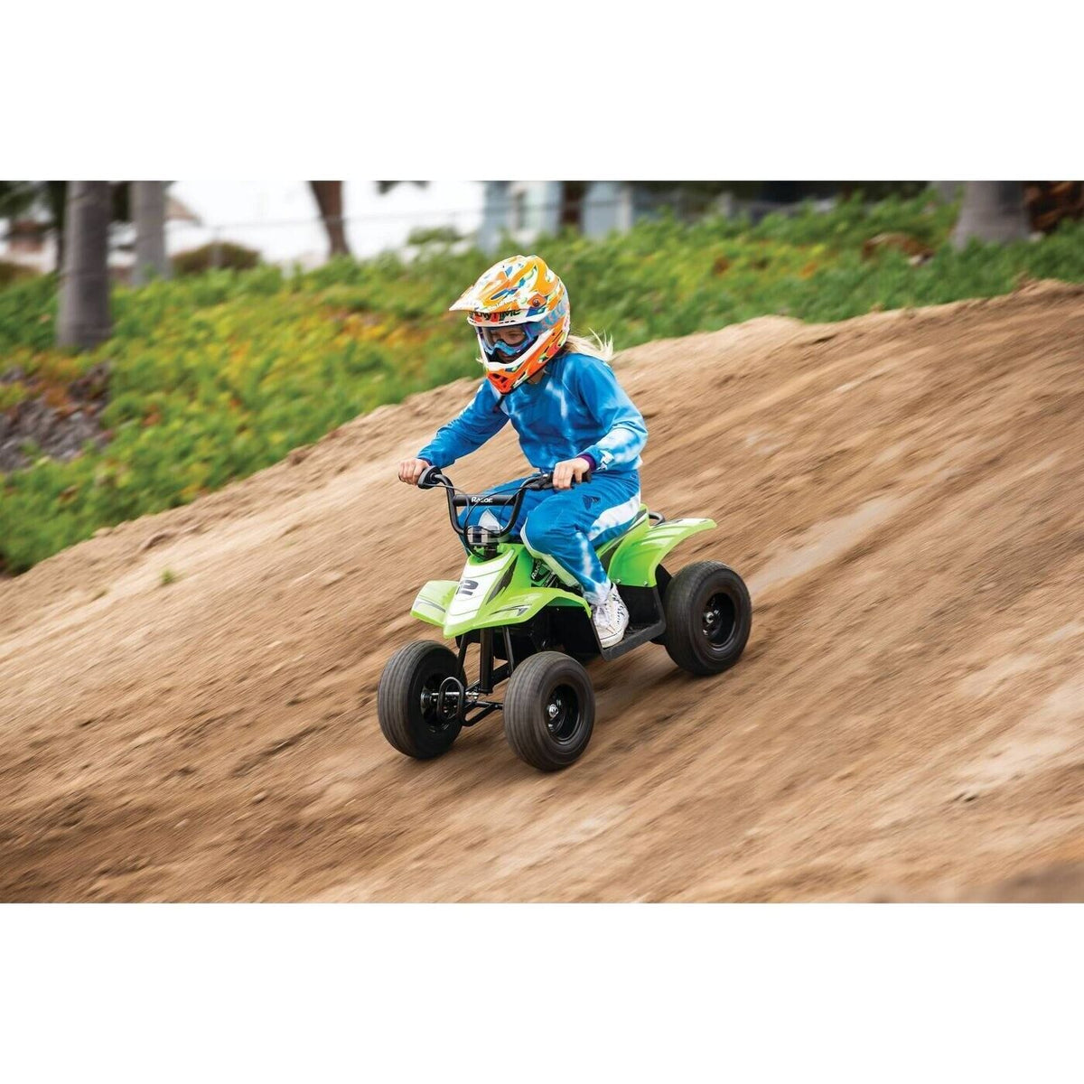 Razor 24V Dirt Quad SX McGrath Electric Ride-On - Green - Boost Motor Abilities