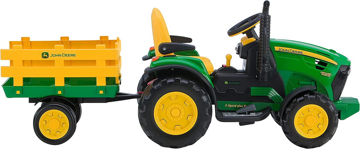John Deere Ground Force Tractor and Trailer Set