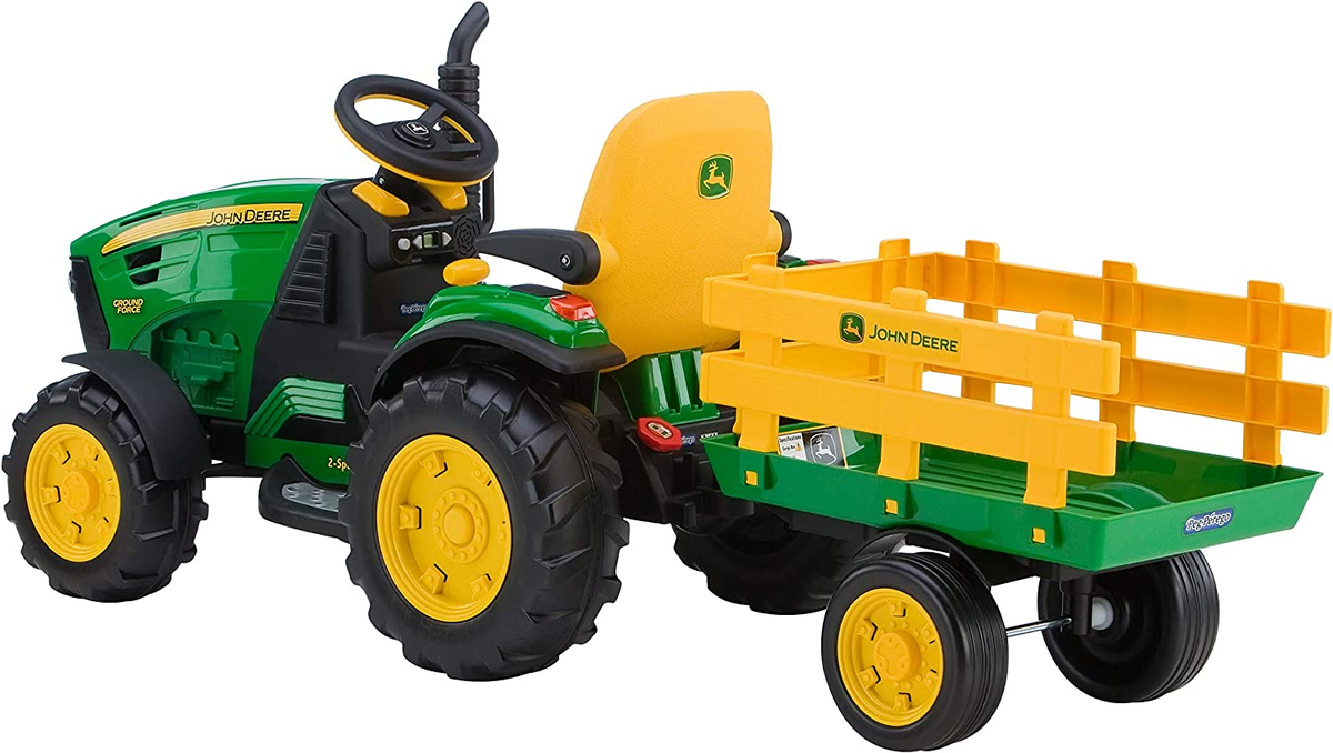 John Deere Ground Force Tractor and Trailer Set