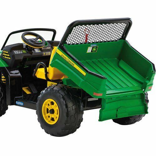 Electric John Deere 12V Ride-On Tractor with Adjustable Seat for Kids