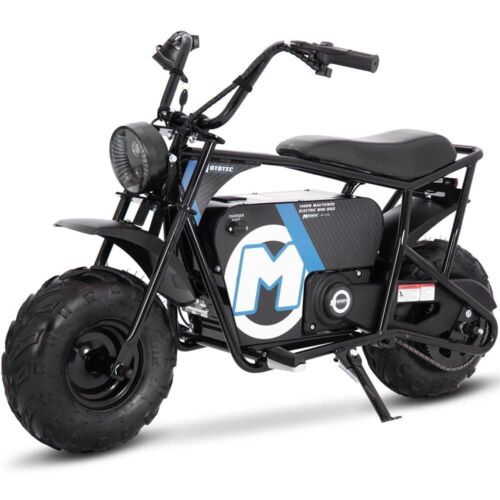 MotoTec 48v 1000w Electric-Powered Mini Motorcycle in Sleek Black