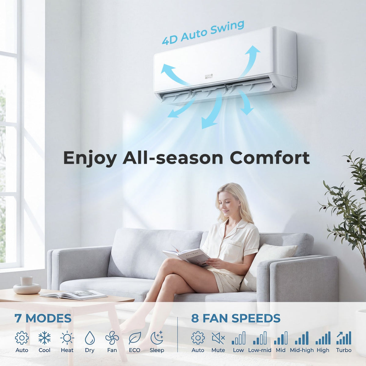 X-Pro 35000 BTU 2 Zone 22.5 SEER2 Mini Split AC with Heat Pump DirectDeals