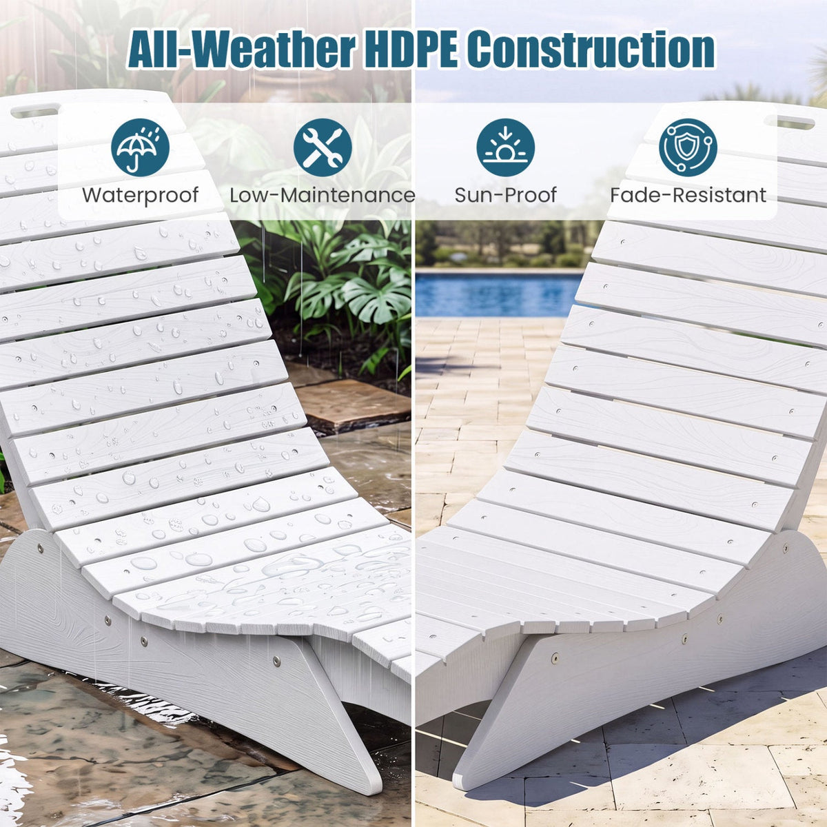 In-Pool Lounge Chair with Contoured Ergonomic Design DirectDeals