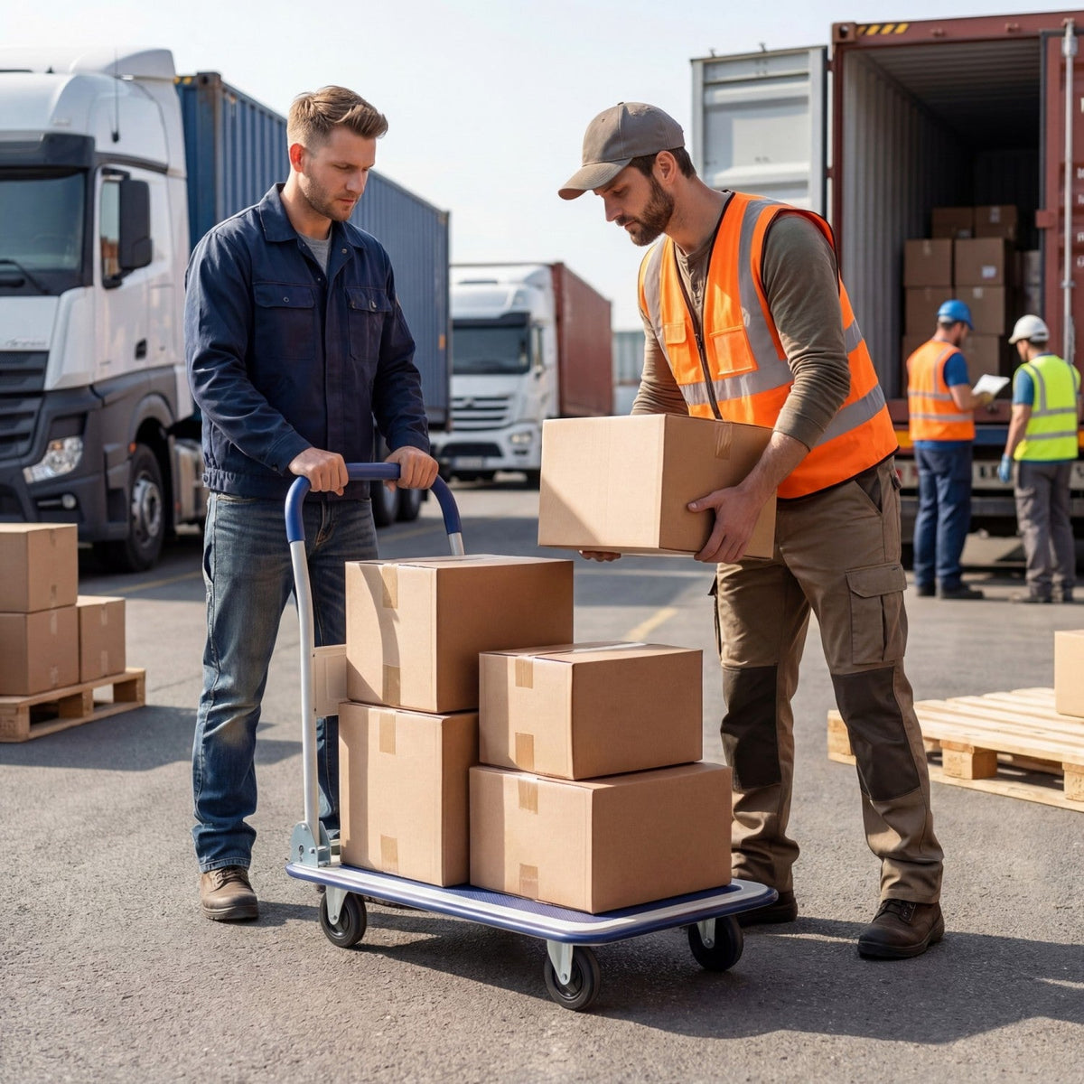 Folding Platform Hand Truck with 4 Wheels - 330 lbs Capacity DirectDeals