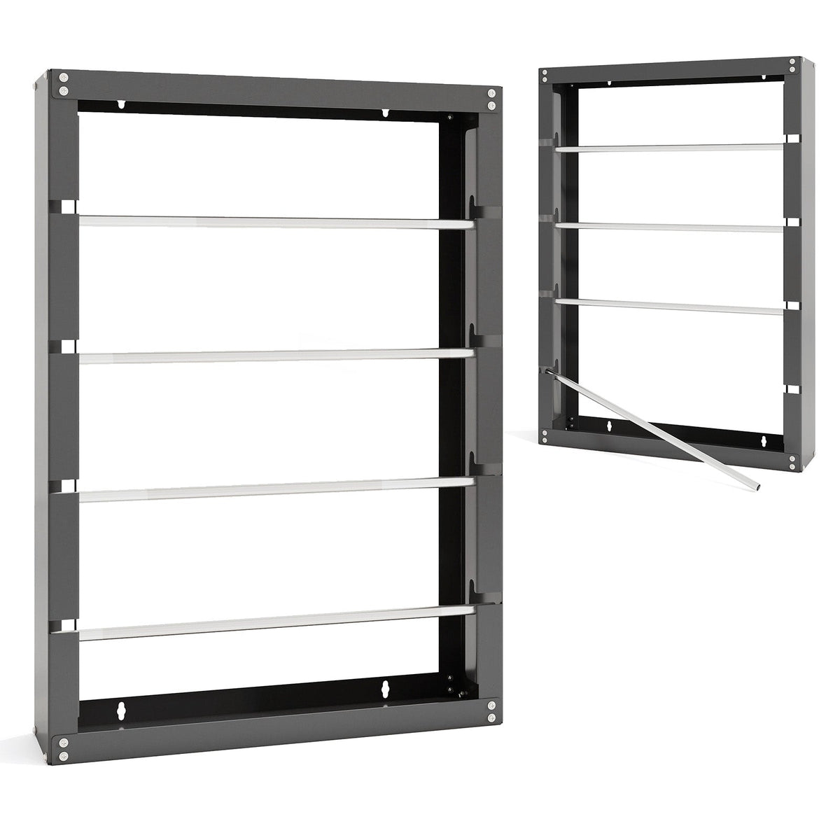 Wire Spool Rack with 4 Rods for Electrical Industrial and Retail Use-Gray